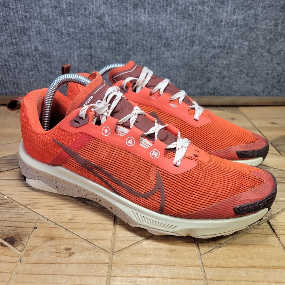 Nike Terra Kiger 9 Shoes Mens Sz 8 Orange Trail Running React Grip DR2693-600